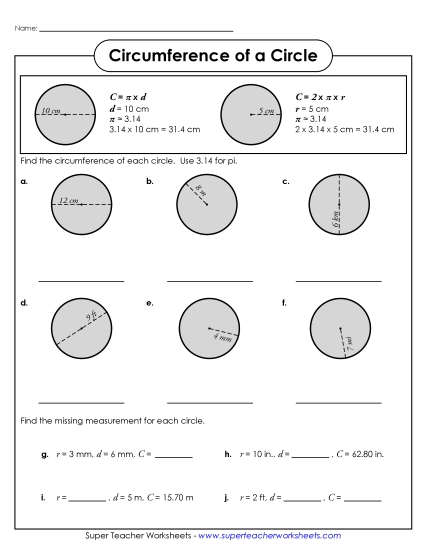 Preview image for Circumference of a Circle 3