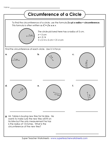 Preview image for Circumference of a Circle 2