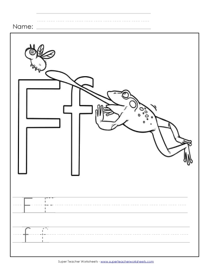 Preview image for Letter F: Color-and-Write