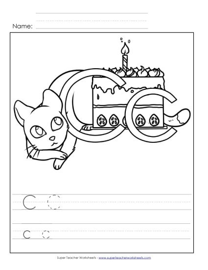 Preview image for Letter C: Color-and-Write