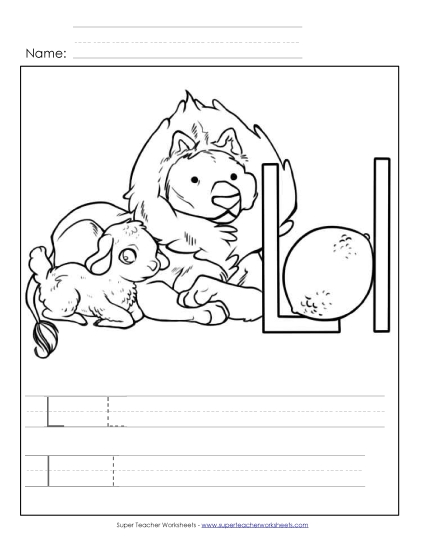 Preview image for Letter L: Color-and-Write