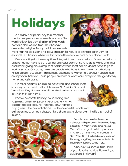 Preview image for Holidays Throughout the Year (Non-Fiction)