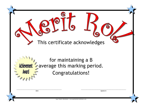 Preview image for Merit Roll