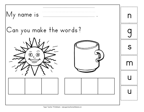 Preview image for Build-a-Word: Sun & Mug