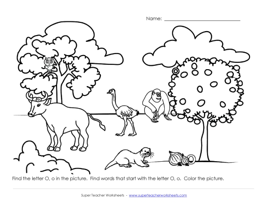 Preview image for Alphabet Coloring Page - Letter O