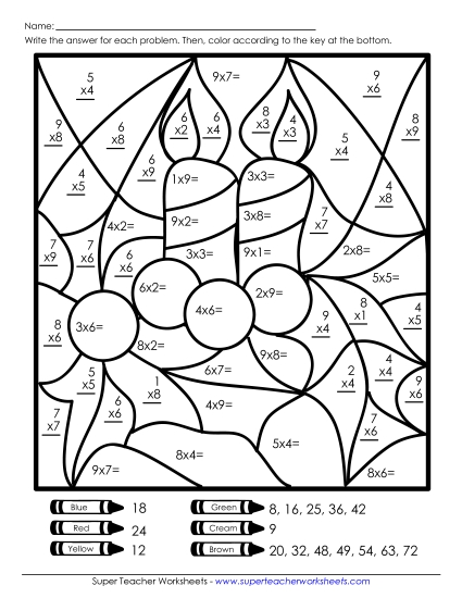 Preview image for Multiplication: Christmas Candle