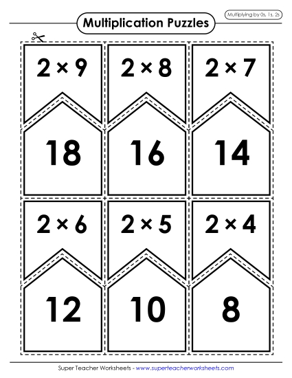 Preview image for Multiplication Puzzles: Multiplying by 0s, 1s, and 2s