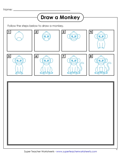 New Draw a Monkey Worksheet