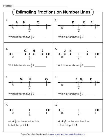 Preview image for Estimating Fractions on Number Lines