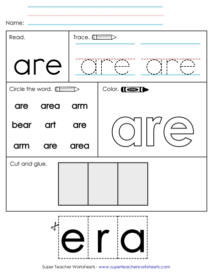 Worksheet 2: Are Sight Words Individual Worksheet
