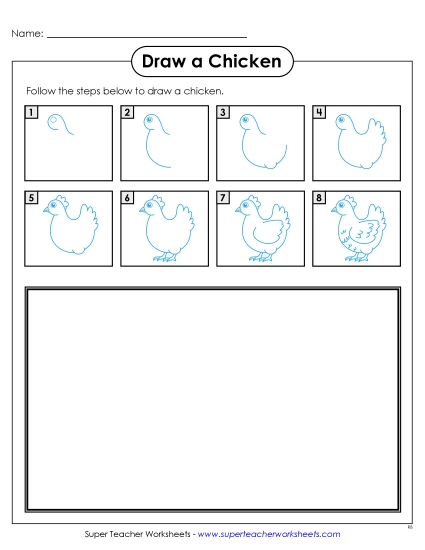 New Draw a Chicken Worksheet