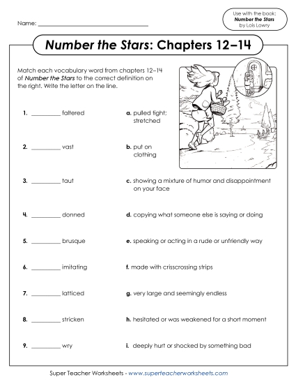 New Vocabulary Matching for Chapters 12–14 Worksheet