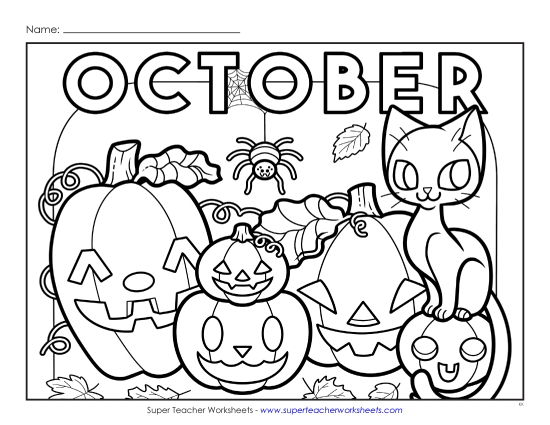 Preview image for October Coloring Page