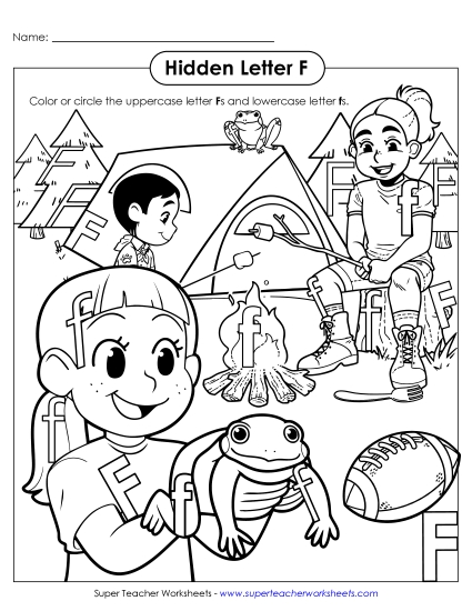 New Hidden Letter F Worksheet