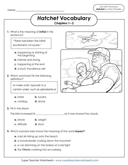 New Vocabulary Questions: Chapters 1–2 Worksheet