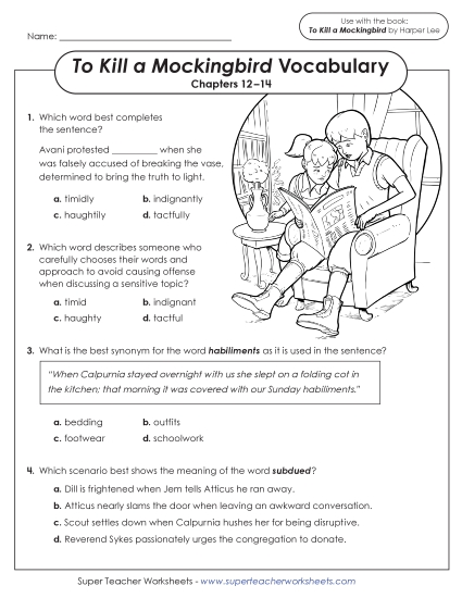 New Vocabulary Questions for Chapters 12–14 Worksheet New Vocabulary Questions for Chapters 12–14 Worksheet