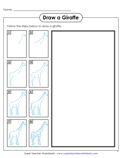 New Draw a Giraffe Worksheet