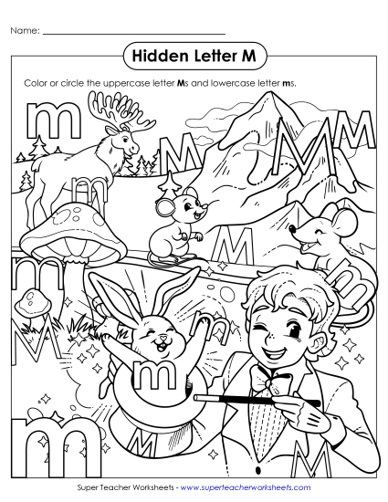 New Hidden Letter M Worksheet