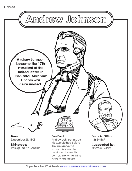New Andrew Johnson Fact Sheet Worksheet New Andrew Johnson Fact Sheet Worksheet