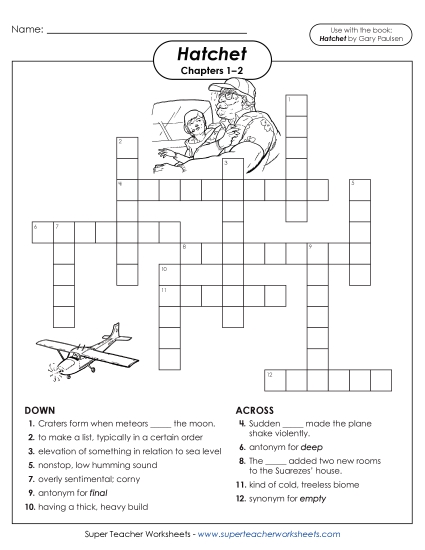 Preview image for Vocabulary Crossword for Chapters 1–2