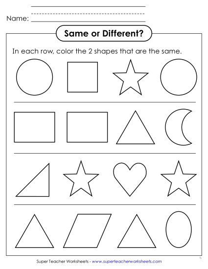 Preview image for Same or Different? (Shapes)
