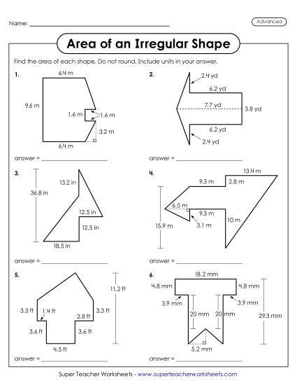 Preview image for Area of an Irregular Shape Practice (Triangles & Rectangles)