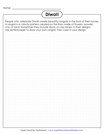New Design a Rangoli Worksheet New Design a Rangoli Worksheet