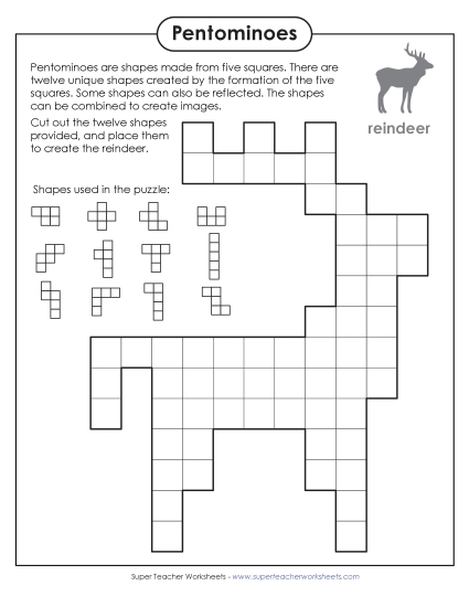 aReindeer Pentominoes Puzzle