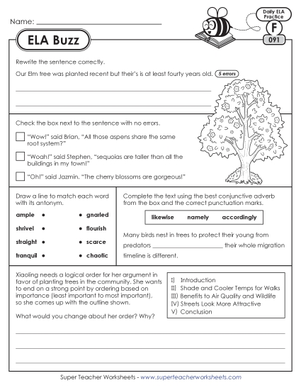 New 6th Grade ELA Buzz: Week 19<br>Worksheets 91 through 95 Worksheet New 6th Grade ELA Buzz: Week 19<br>Worksheets 91 through 95 Worksheet