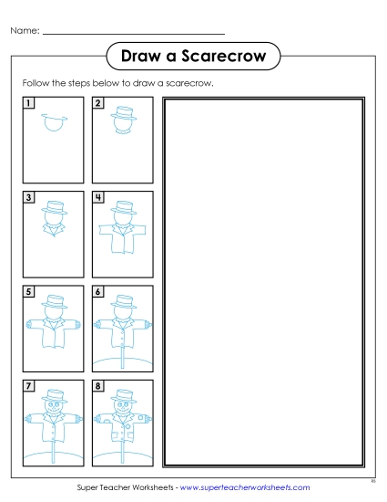 New Draw a Scarecrow Worksheet