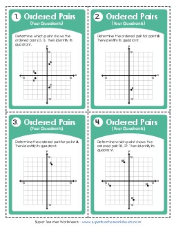 New Ordered Pair Task Cards Worksheet