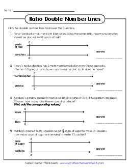 New Double Number Lines Practice Worksheet