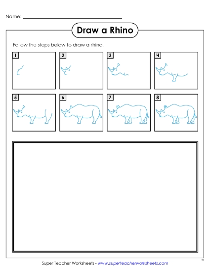 New Draw a Rhino Worksheet