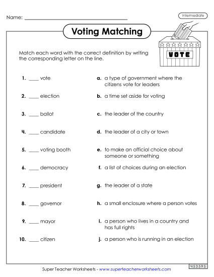 Preview image for Voting Matching (Intermediate) 