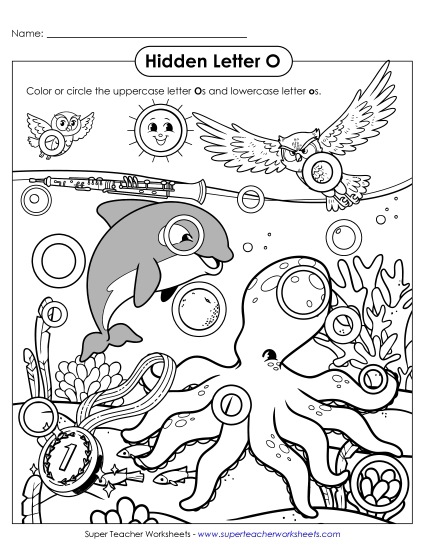 New Hidden Letter O Worksheet
