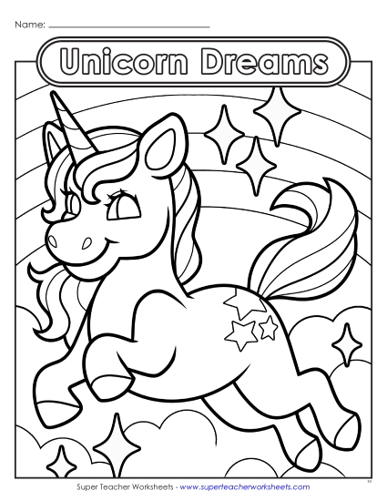 New Unicorn Dreams Worksheet