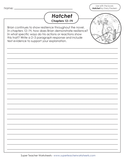 New Writing Prompt: Brian's Resilience Worksheet