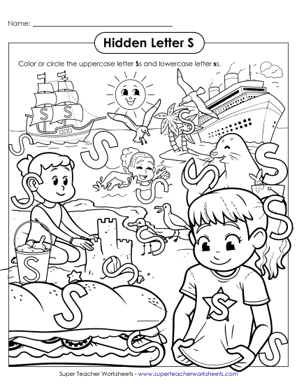 New Hidden Letter S Worksheet