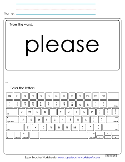 Preview image for Type the Word: Please