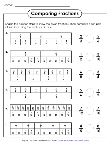 Preview image for Comparing Fractions: Fraction Strips