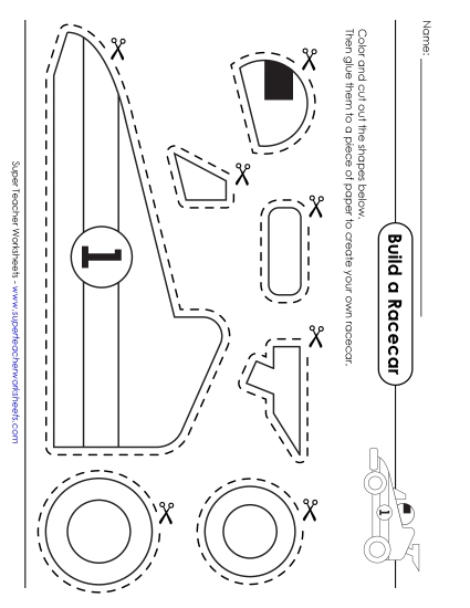New Build a Race Car Worksheet