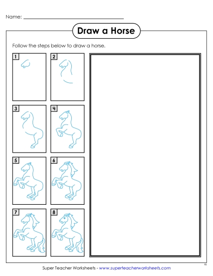New Draw a Horse Worksheet