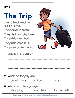 New The Trip Worksheet