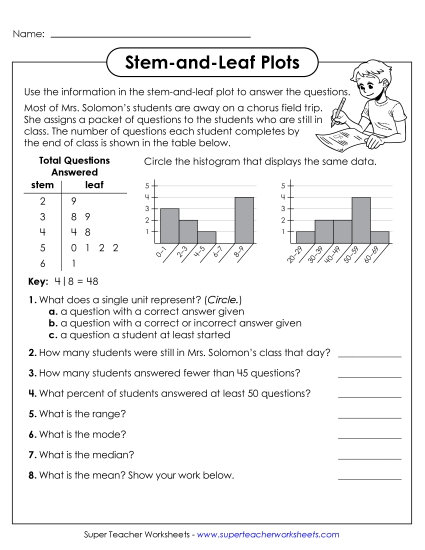 aStem-and-Leaf Plot (Stats & Histogram)
