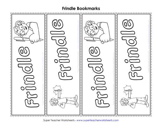 Frindle Bookmarks Books Worksheet