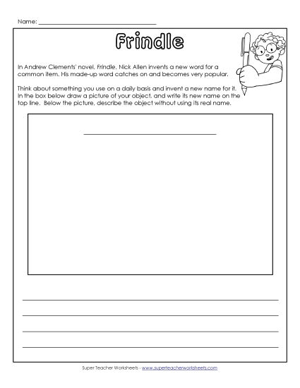 Invent a New Word Books Worksheet