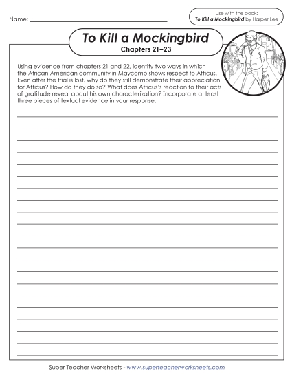 New Writing Prompt: Respect and Appreciation for Atticus Worksheet New Writing Prompt: Respect and Appreciation for Atticus Worksheet