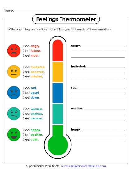 aFeelings Thermometer: What Makes Me Feel...