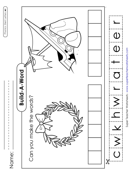 New Build-A-Word: Wreath & Wreck Worksheet New Build-A-Word: Wreath & Wreck Worksheet