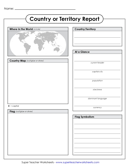New Country or Territory Report Worksheet New Country or Territory Report Worksheet